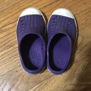 Native Purple Iridescent slip on shoes